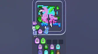 Pixel Flow Level 1015 grid layout and solution screenshot