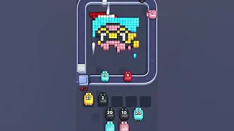 Pixel Flow Level 1019 grid layout and solution screenshot