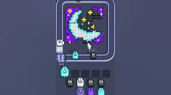 Pixel Flow Level 1020 grid layout and solution screenshot