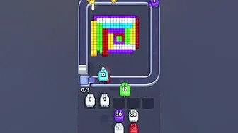 Pixel Flow Level 1024 grid layout and solution screenshot