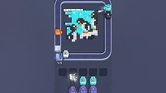 Pixel Flow Level 1032 grid layout and solution screenshot