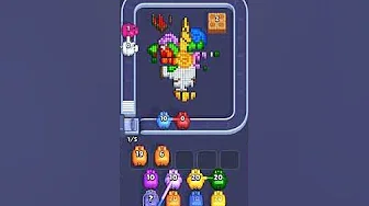 Pixel Flow Level 1035 grid layout and solution screenshot
