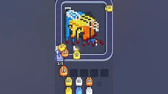 Pixel Flow Level 1040 grid layout and solution screenshot