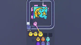 Pixel Flow Level 1041 grid layout and solution screenshot