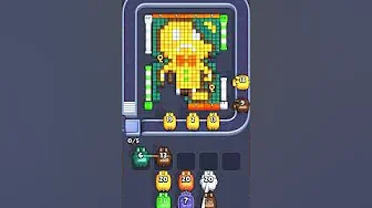 Pixel Flow Level 1050 grid layout and solution screenshot