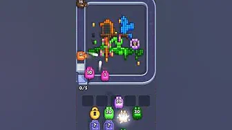 Pixel Flow Level 1051 grid layout and solution screenshot