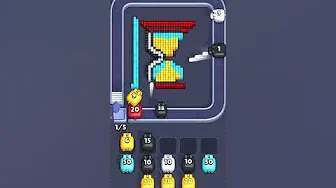 Pixel Flow Level 1054 grid layout and solution screenshot