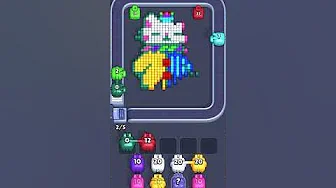 Pixel Flow Level 1055 grid layout and solution screenshot