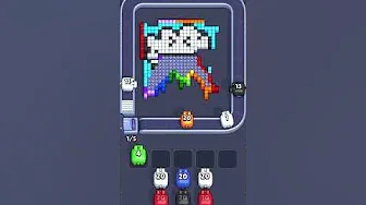 Pixel Flow Level 1057 grid layout and solution screenshot