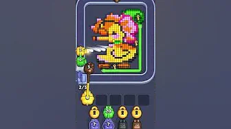 Pixel Flow Level 1073 grid layout and solution screenshot