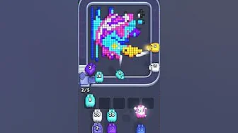 Pixel Flow Level 1074 grid layout and solution screenshot