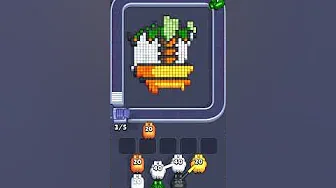 Pixel Flow Level 1075 grid layout and solution screenshot
