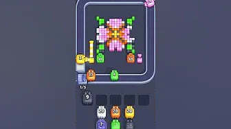 Pixel Flow Level 1084 grid layout and solution screenshot