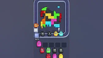 Pixel Flow Level 1087 grid layout and solution screenshot