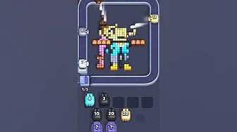 Pixel Flow Level 1090 grid layout and solution screenshot