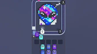 Pixel Flow Level 1095 grid layout and solution screenshot