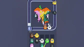 Pixel Flow Level 1097 grid layout and solution screenshot