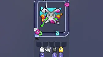 Pixel Flow Level 1100 grid layout and solution screenshot