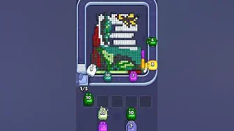 Pixel Flow Level 1103 grid layout and solution screenshot