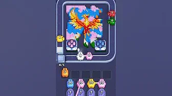 Pixel Flow Level 1106 grid layout and solution screenshot