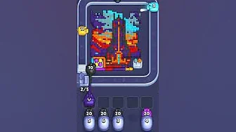 Pixel Flow Level 1108 grid layout and solution screenshot