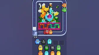 Pixel Flow Level 1110 grid layout and solution screenshot