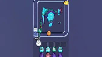Pixel Flow Level 1111 grid layout and solution screenshot