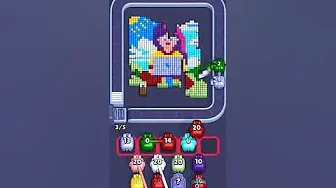 Pixel Flow Level 1119 grid layout and solution screenshot