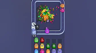 Pixel Flow Level 1134 grid layout and solution screenshot