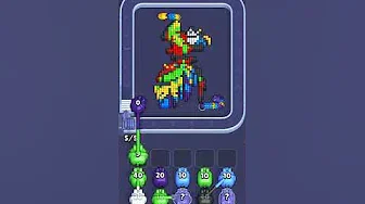 Pixel Flow Level 1136 grid layout and solution screenshot