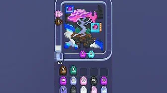 Pixel Flow Level 1137 grid layout and solution screenshot