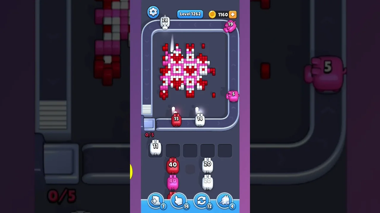 Pixel Flow Level 1269 grid layout and solution screenshot