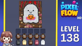 Pixel Flow Level 138 grid layout and solution screenshot
