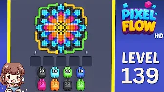 Pixel Flow Level 139 grid layout and solution screenshot