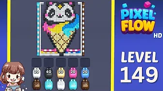 Pixel Flow Level 149 grid layout and solution screenshot