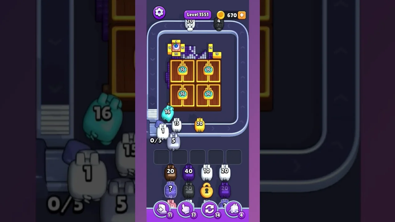 Pixel Flow Level 1551 grid layout and solution screenshot