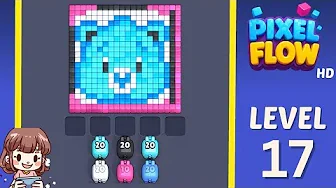 Pixel Flow Level 17 grid layout and solution screenshot