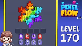 Pixel Flow Level 170 grid layout and solution screenshot