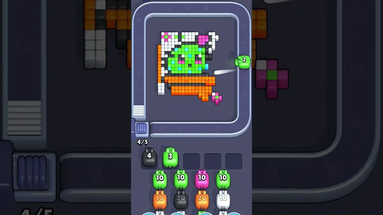 Pixel Flow Level 1927 grid layout and solution screenshot