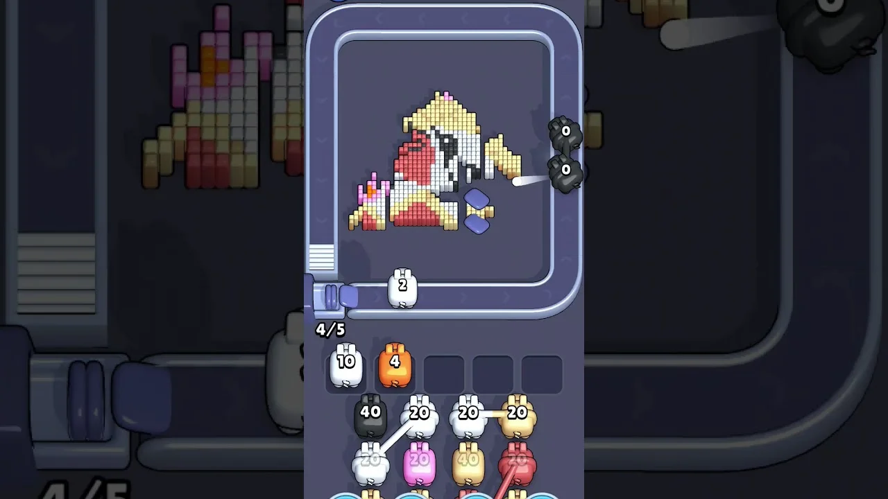 Pixel Flow Level 1929 grid layout and solution screenshot