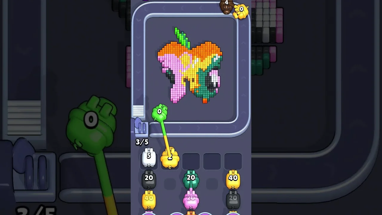 Pixel Flow Level 1930 grid layout and solution screenshot