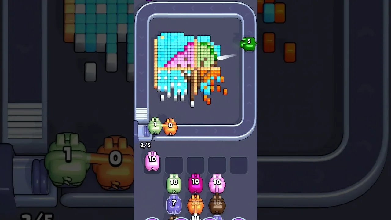 Pixel Flow Level 1935 grid layout and solution screenshot