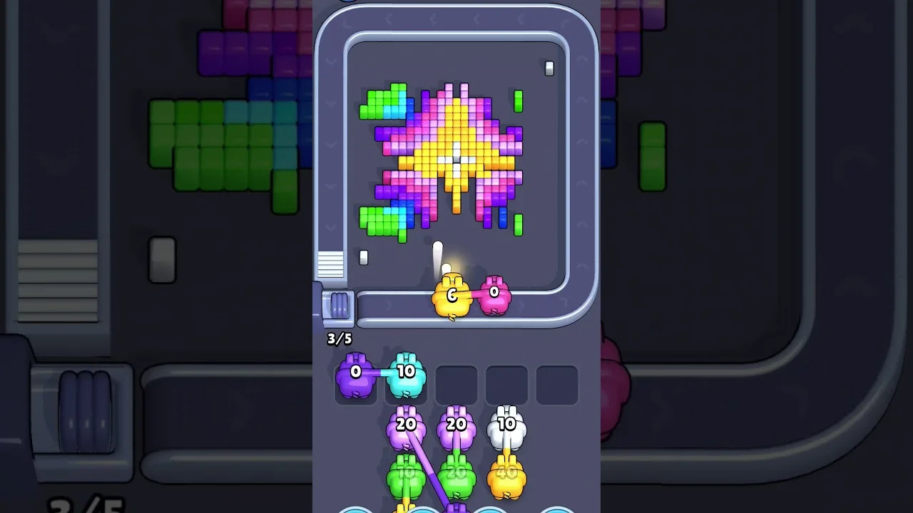 Pixel Flow Level 1938 grid layout and solution screenshot