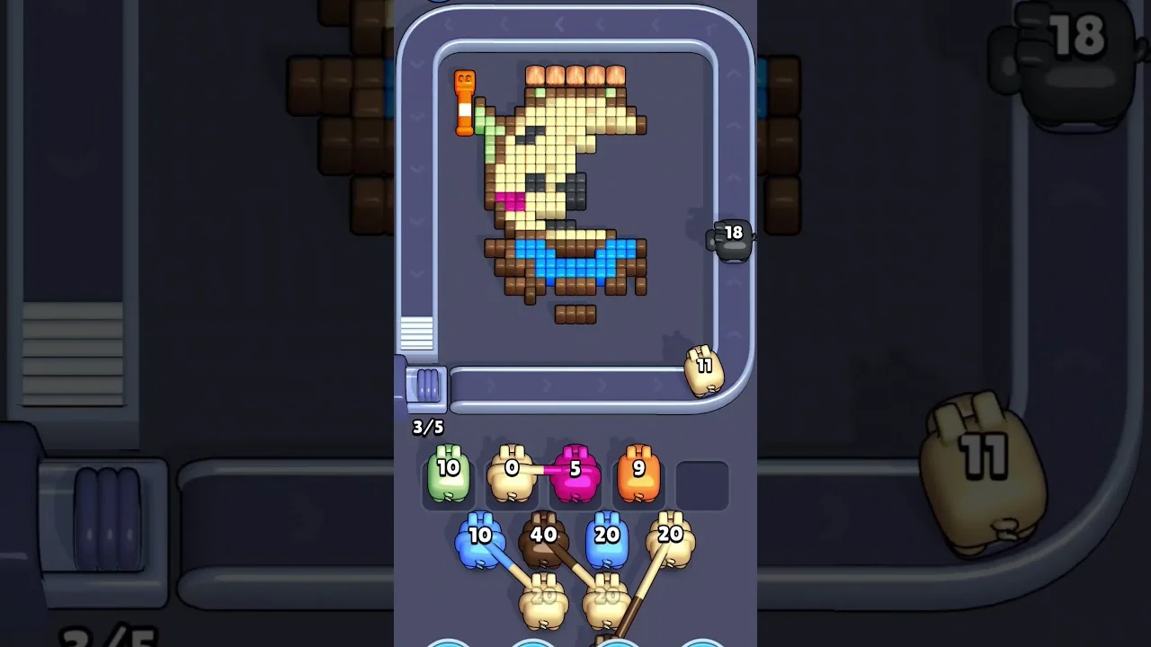 Pixel Flow Level 1948 grid layout and solution screenshot