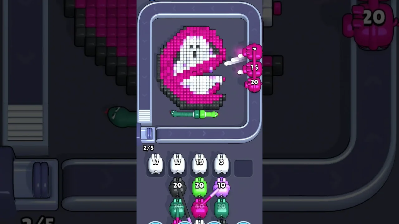 Pixel Flow Level 1951 grid layout and solution screenshot