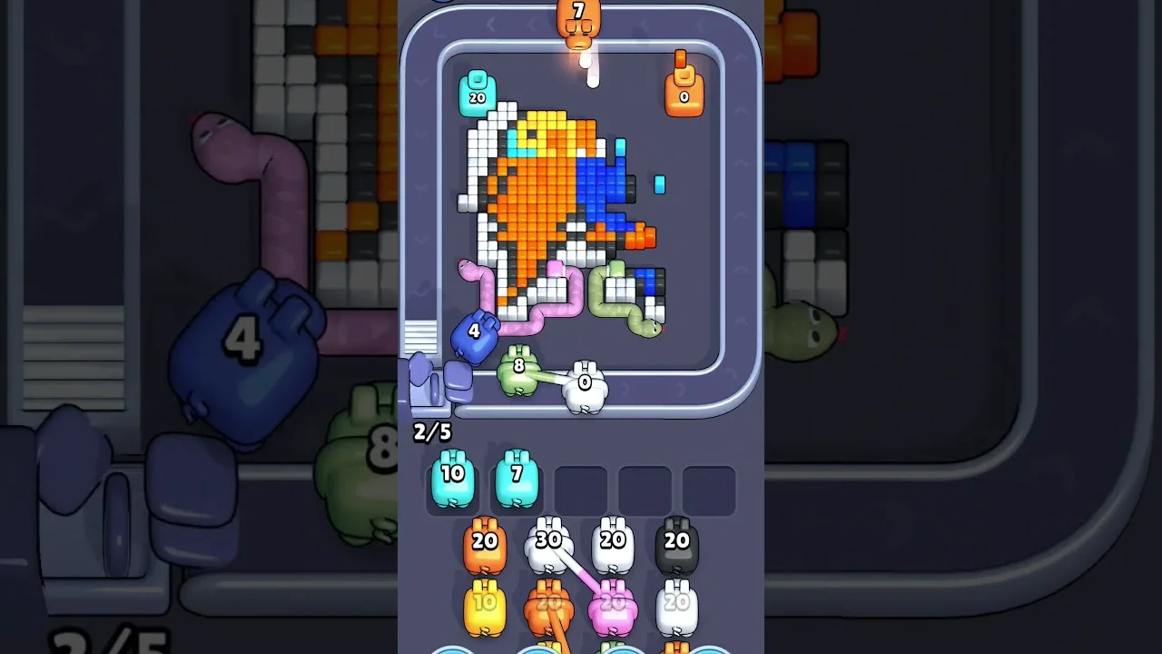 Pixel Flow Level 1952 grid layout and solution screenshot