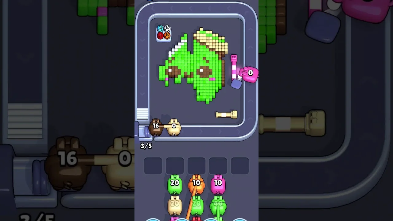 Pixel Flow Level 1953 grid layout and solution screenshot
