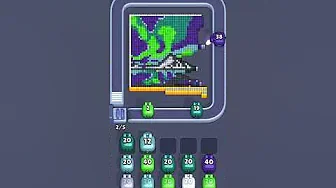 Pixel Flow Level 1961 grid layout and solution screenshot