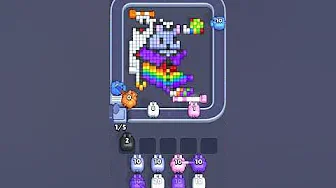 Pixel Flow Level 1984 grid layout and solution screenshot