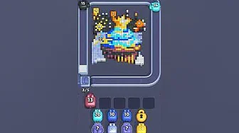 Pixel Flow Level 1989 grid layout and solution screenshot